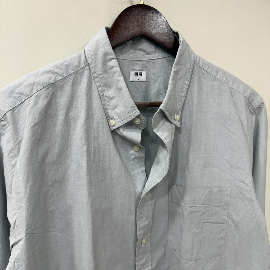 Uniqlo Grey solid shirt