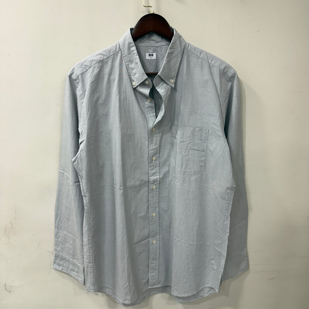 Uniqlo Grey solid shirt