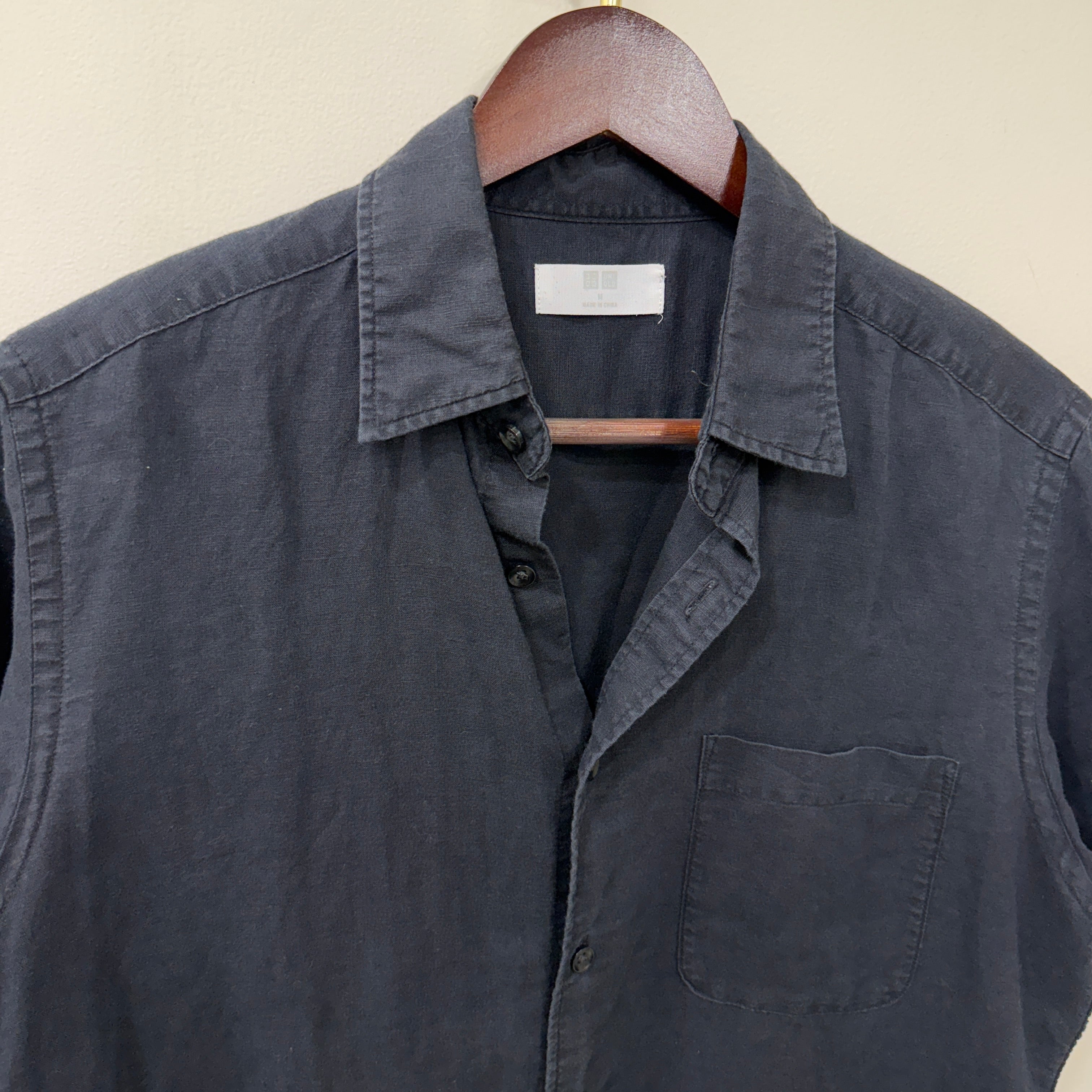 Uniqlo half sleeve linen shirt