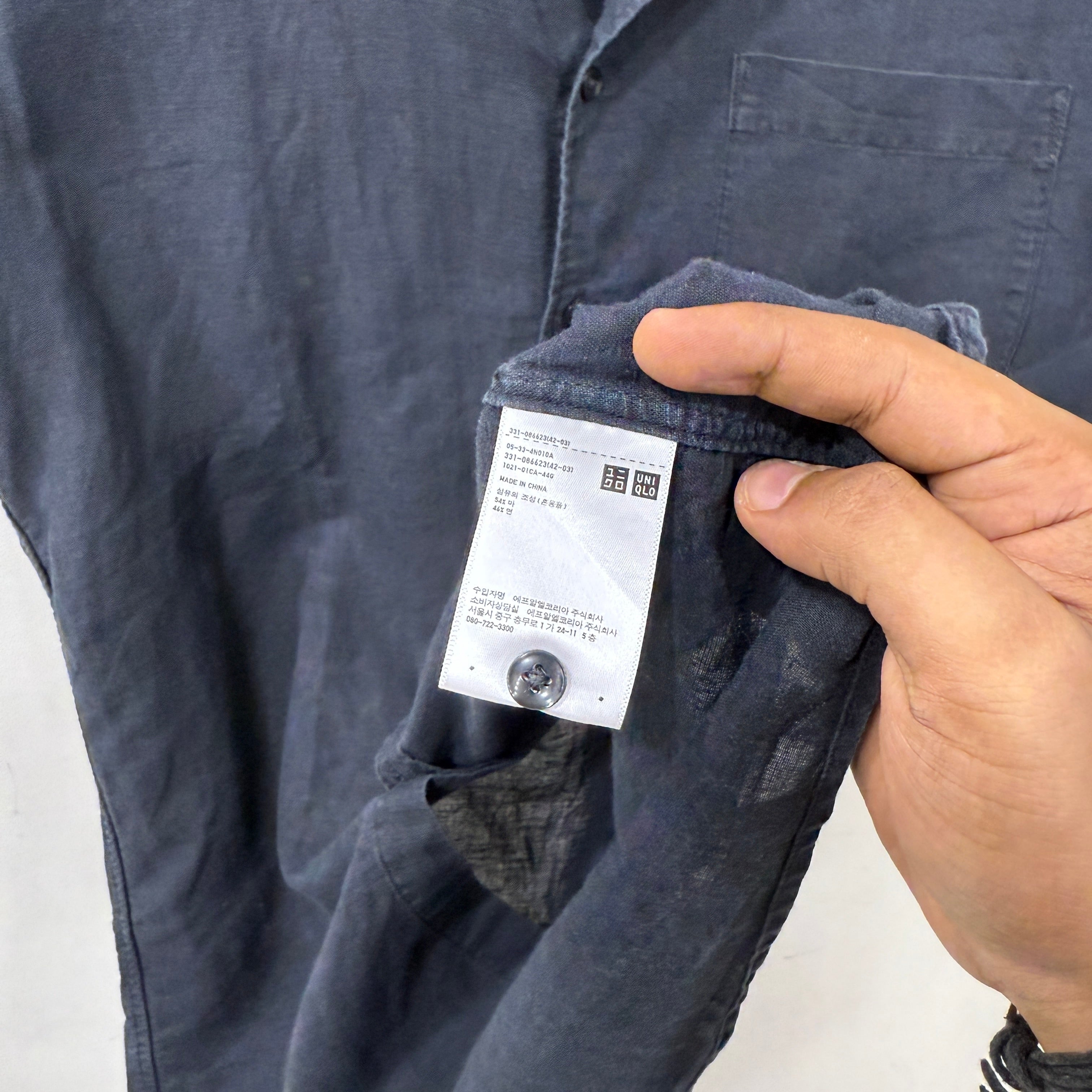 Uniqlo half sleeve linen shirt
