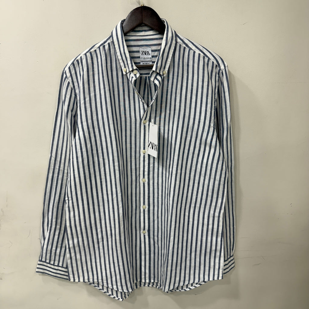 Zara linen stripes shirt