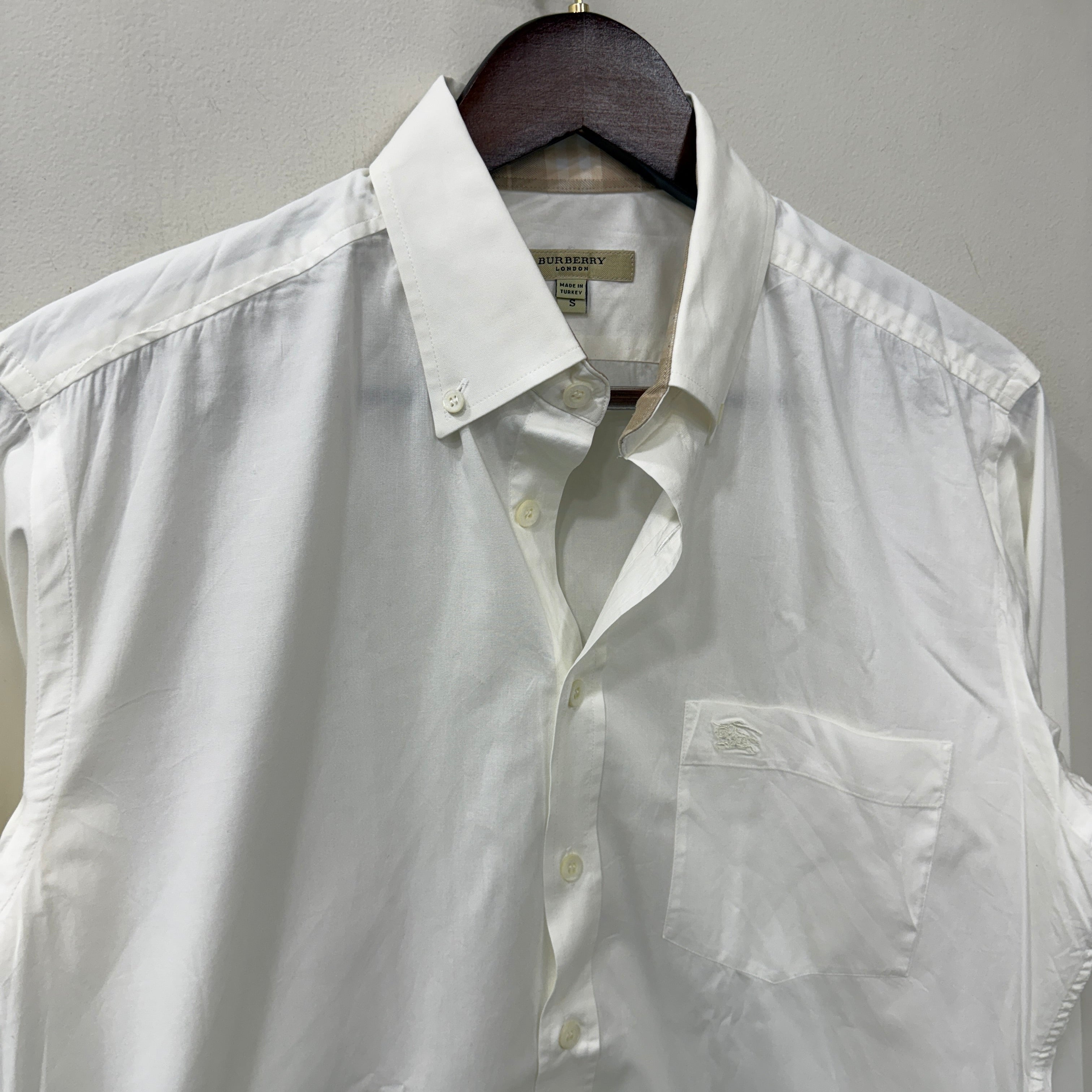 Burberry White solid shirt
