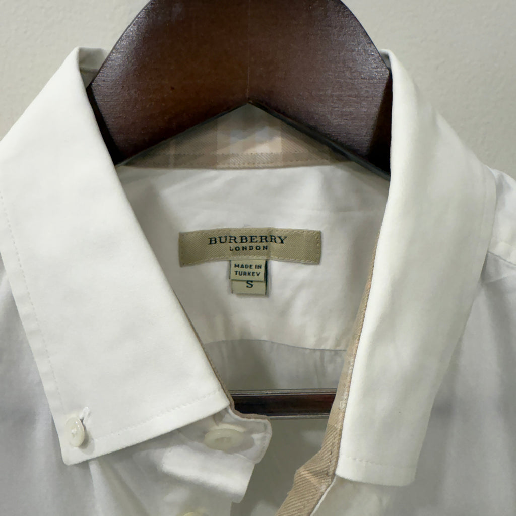 Burberry White solid shirt