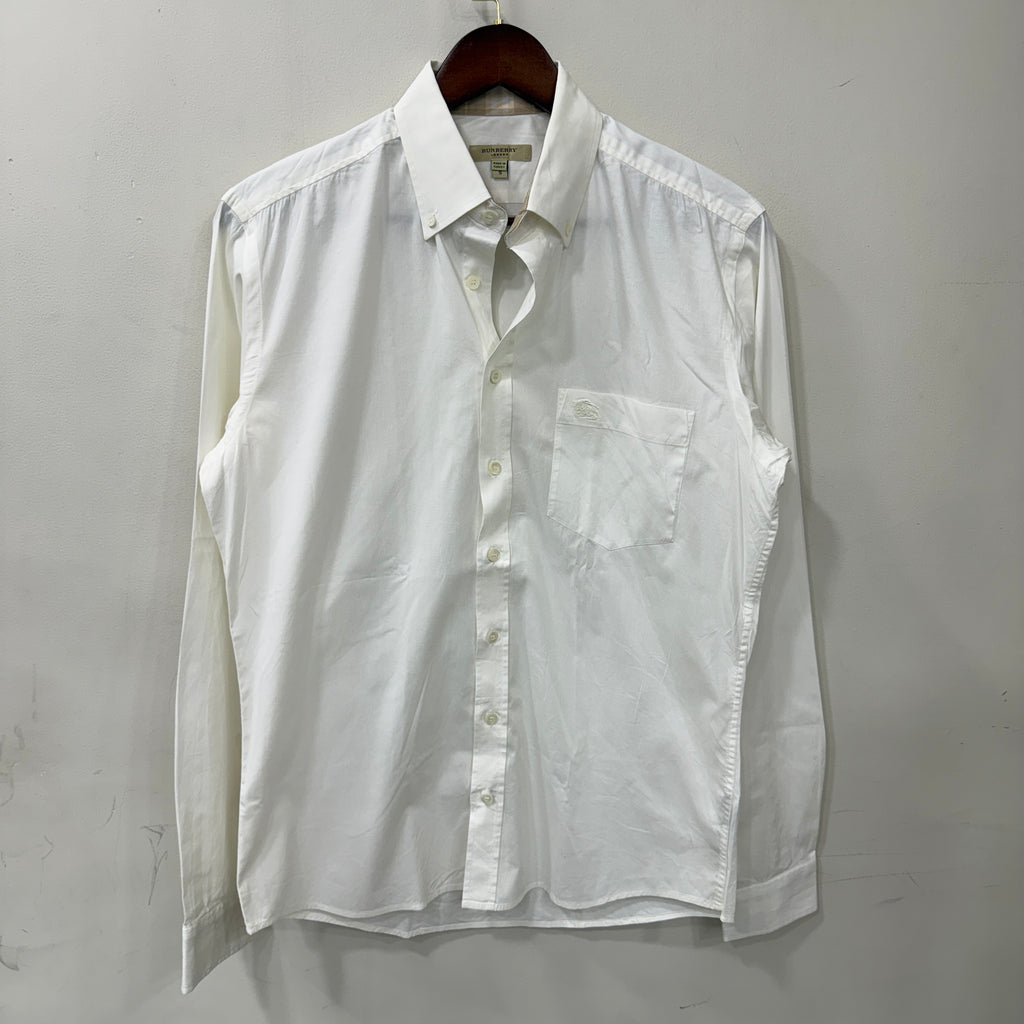 Burberry White solid shirt