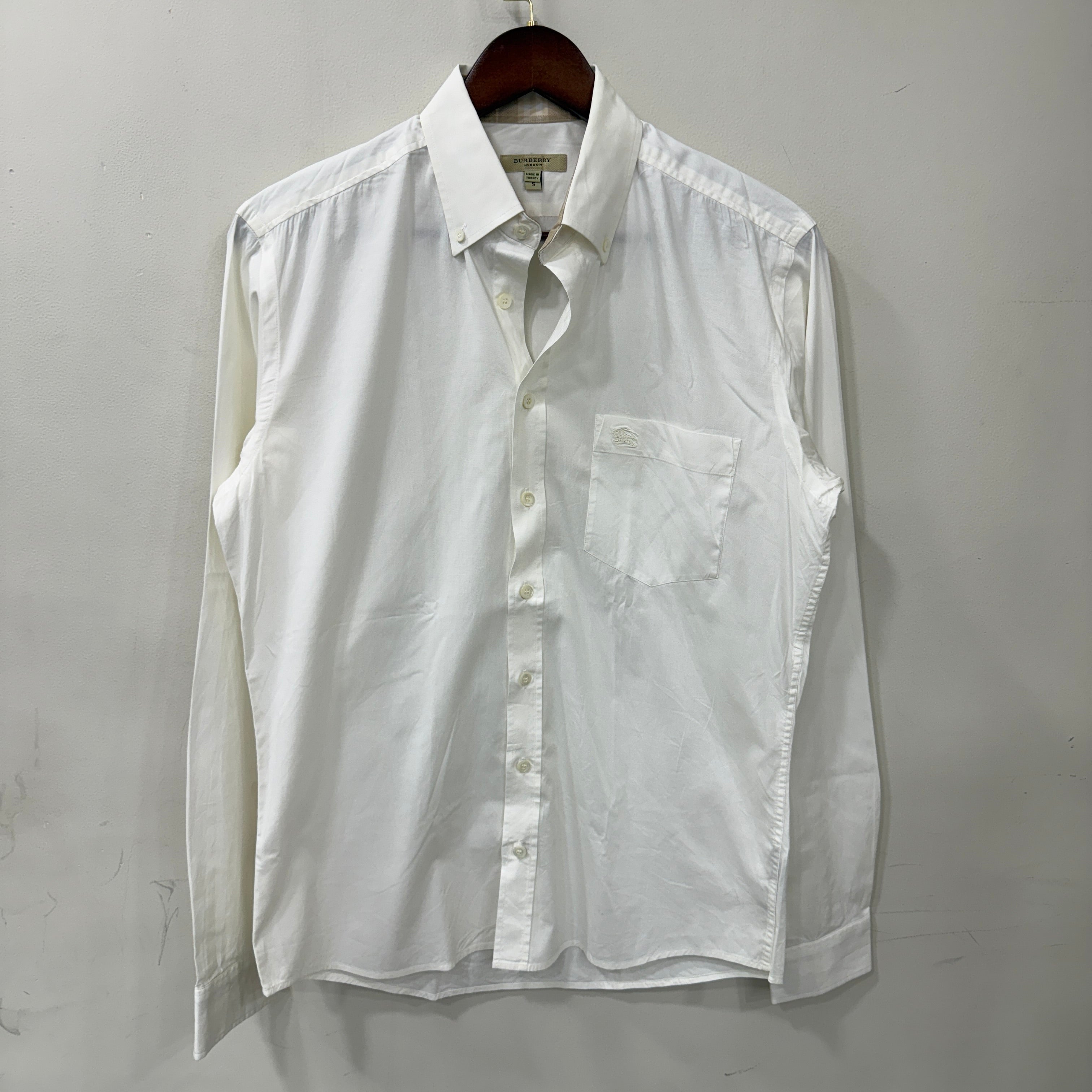 Burberry White solid shirt