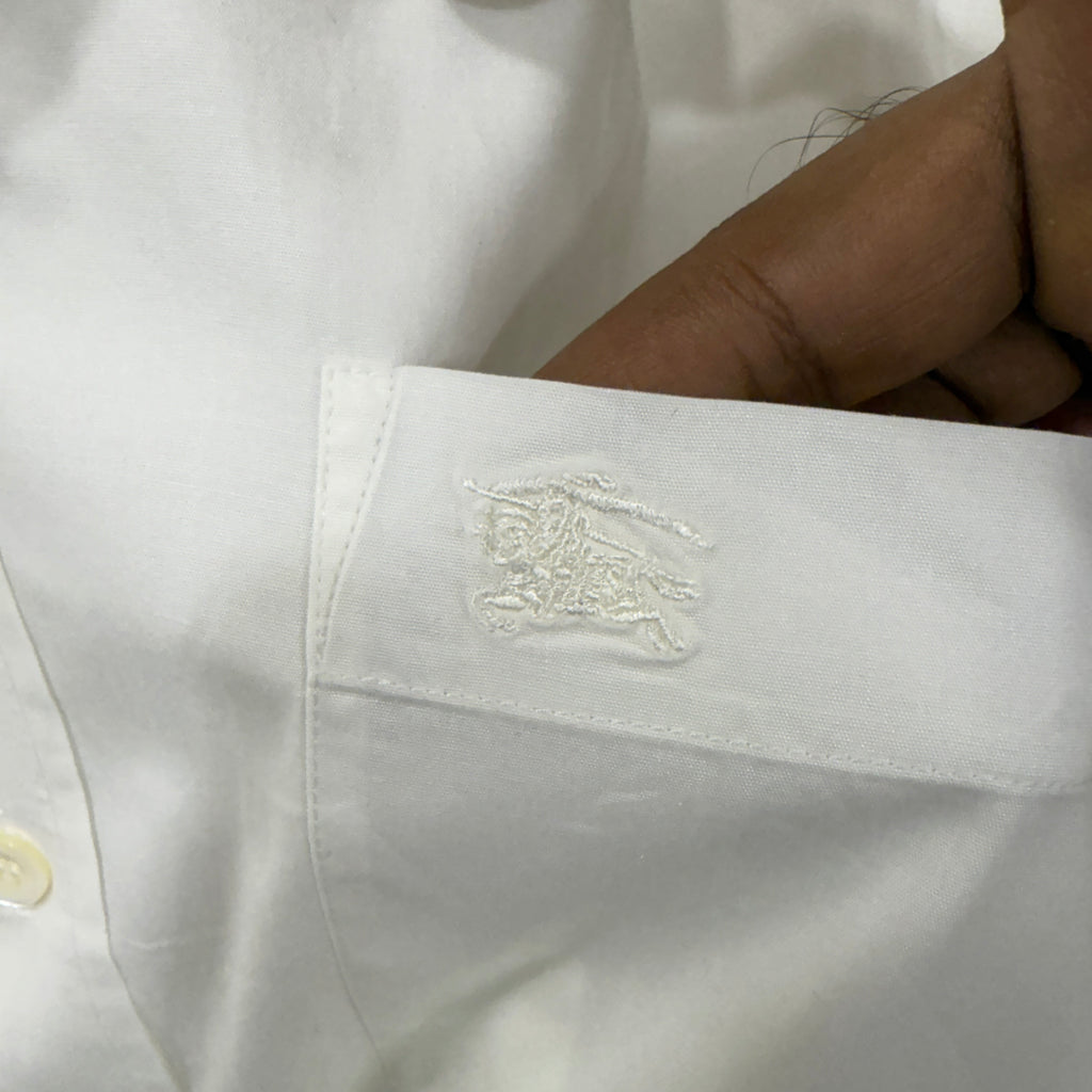 Burberry White solid shirt
