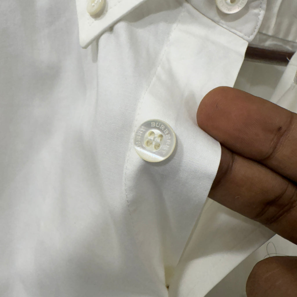 Burberry White solid shirt