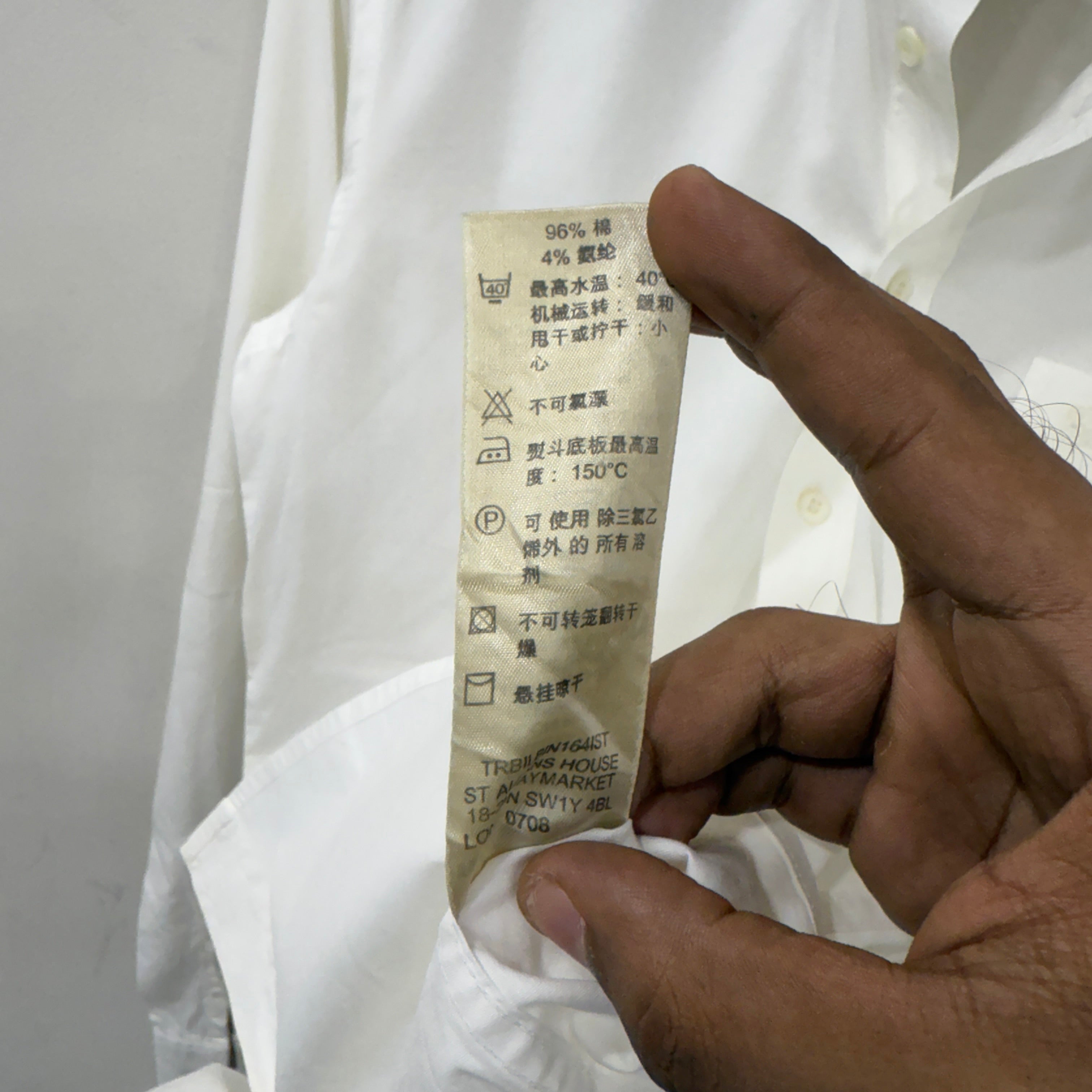 Burberry White solid shirt