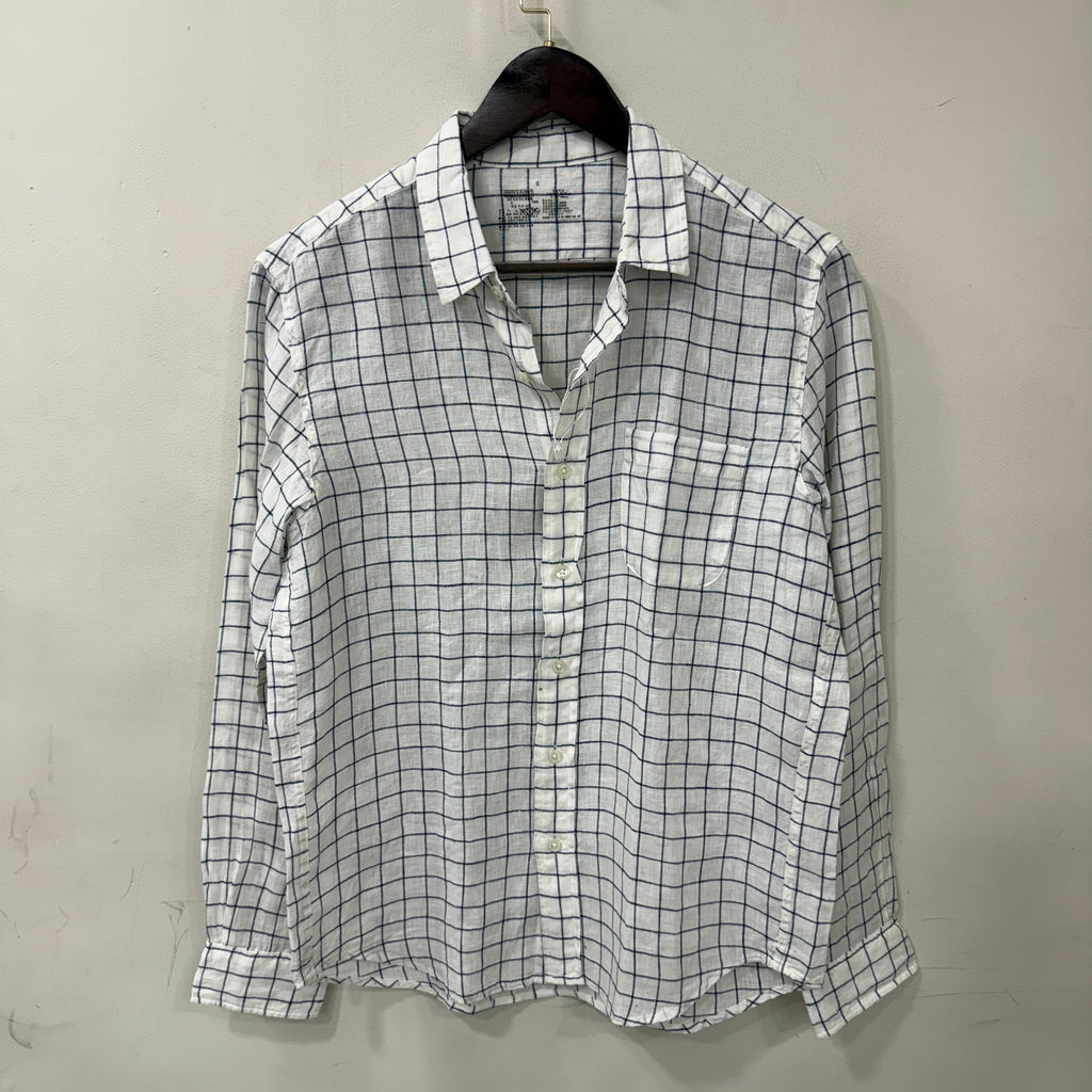 Muji checkered 100% linen shirt