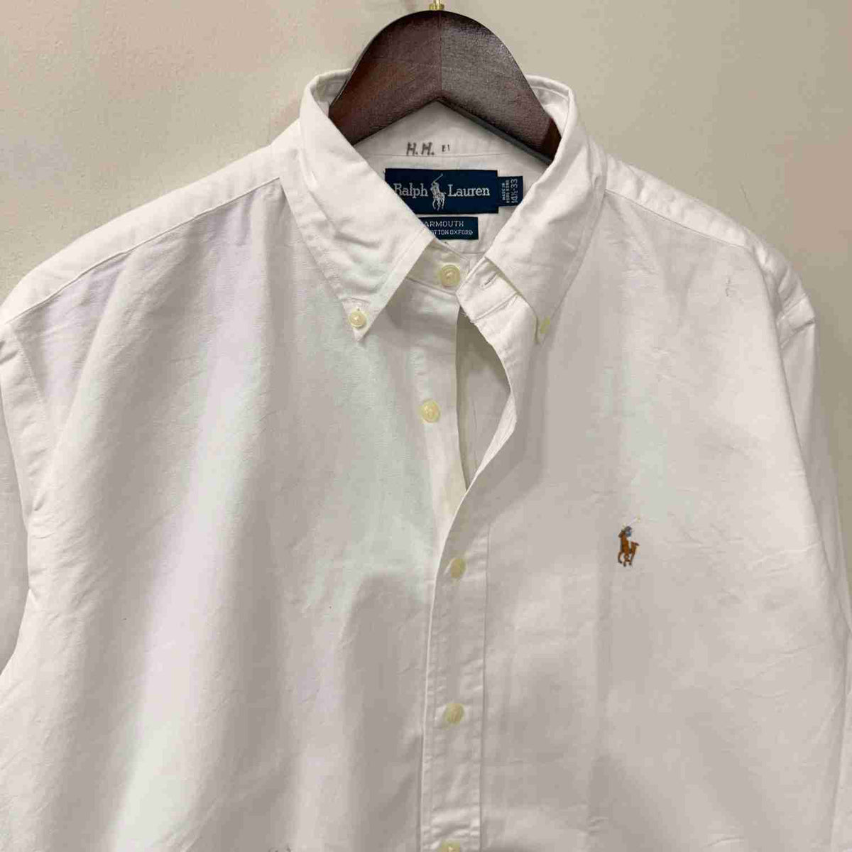 Ralph Lauren white buton down oxford shirt