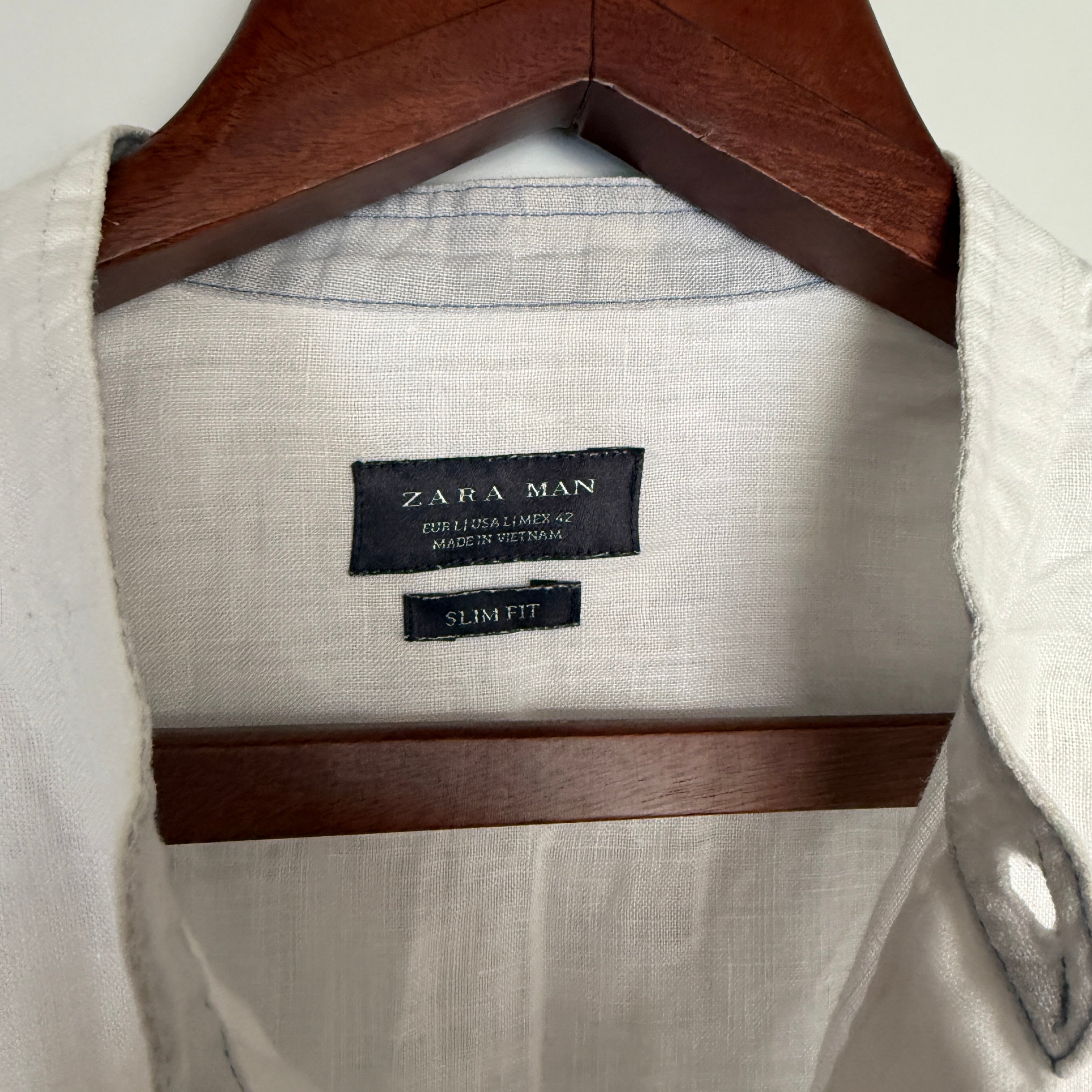 Zara white linen shirt