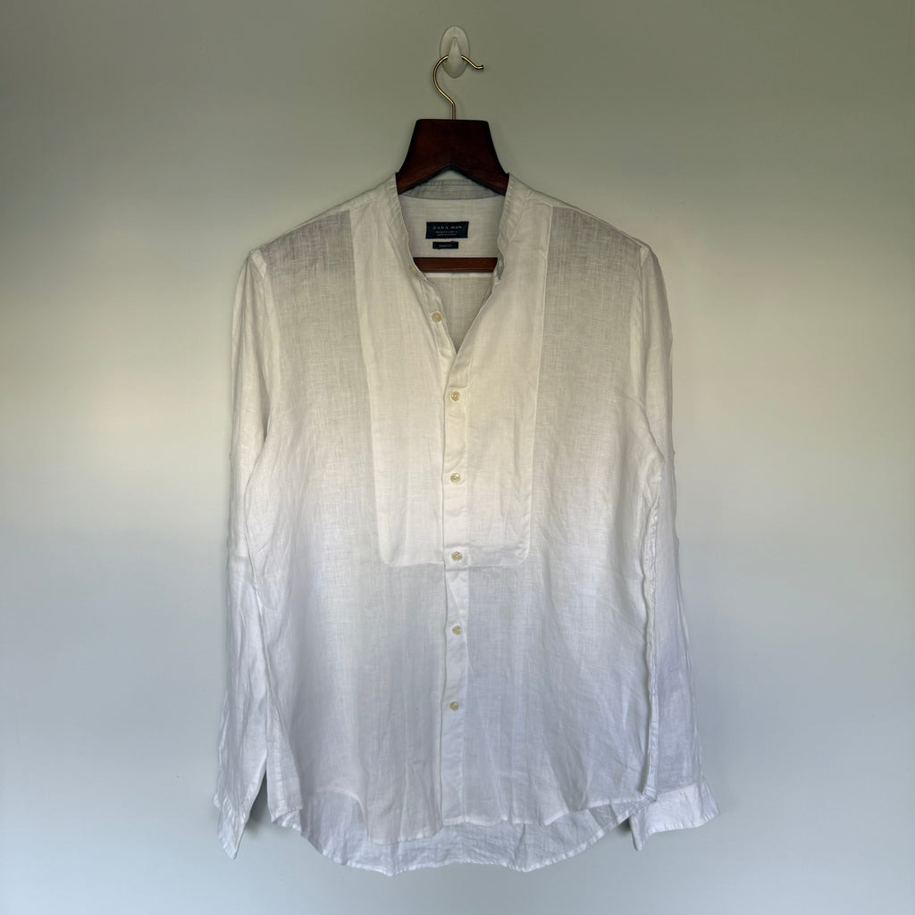 Zara white linen shirt