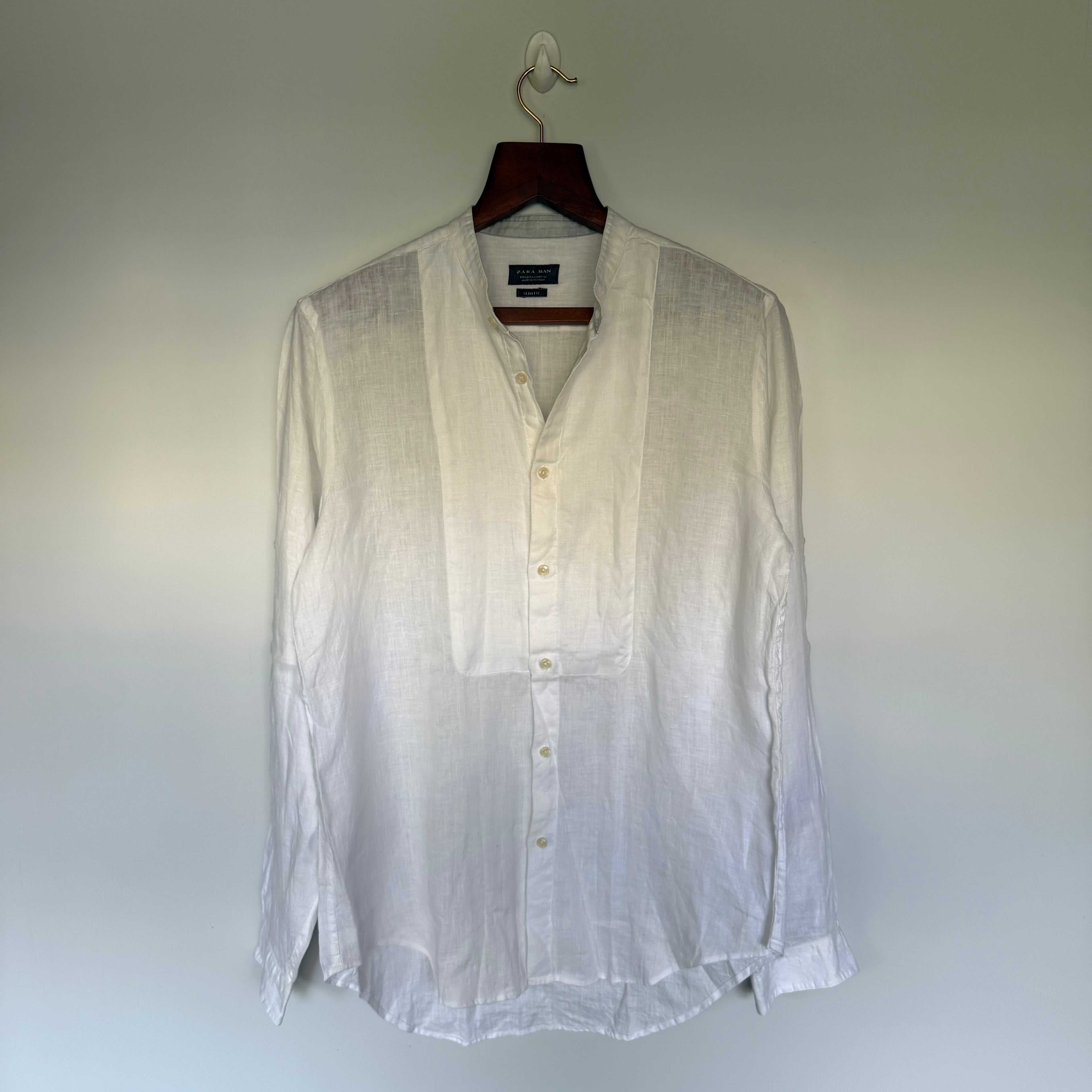 Zara white linen shirt