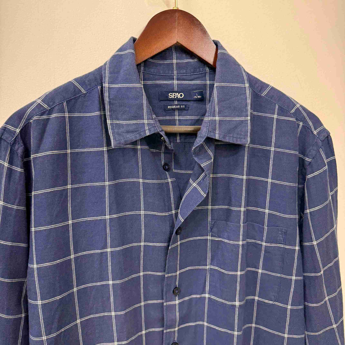 Spao checkered linen shirt