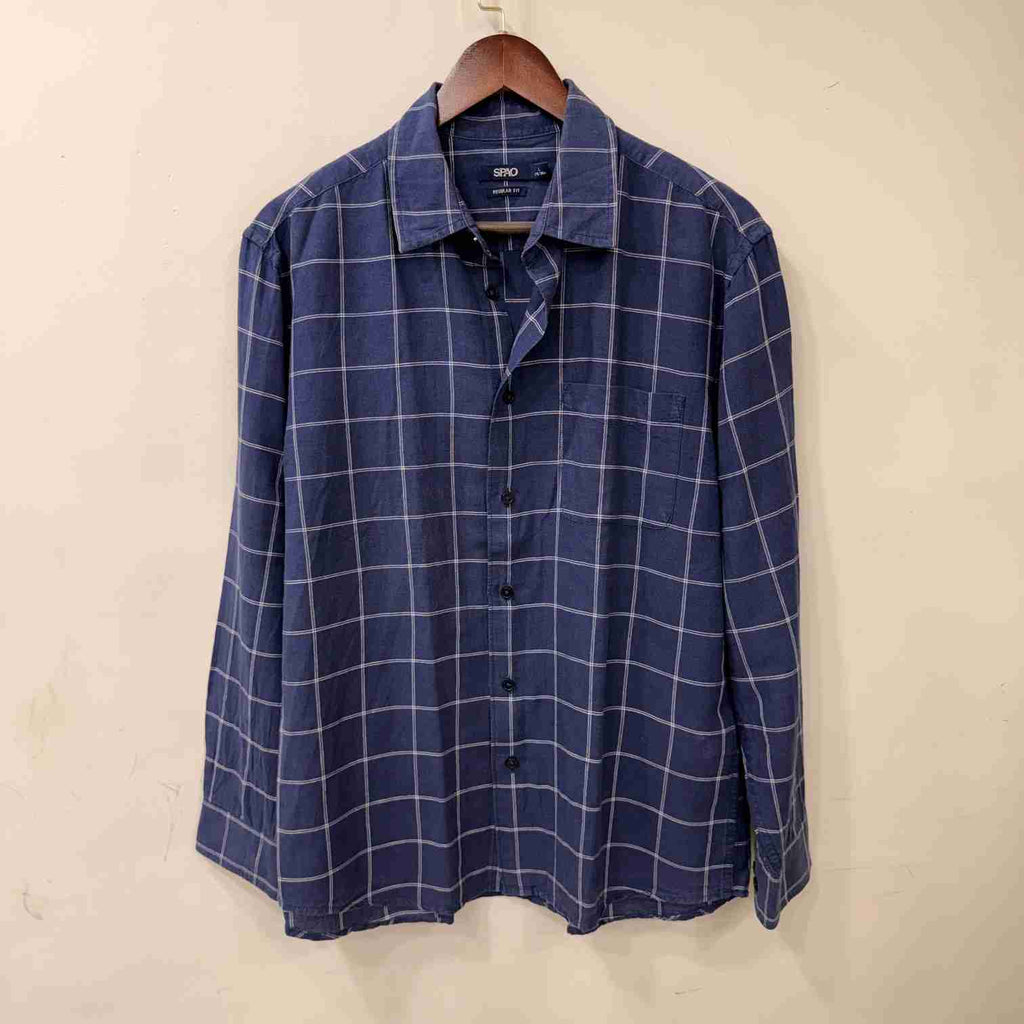 Spao checkered linen shirt