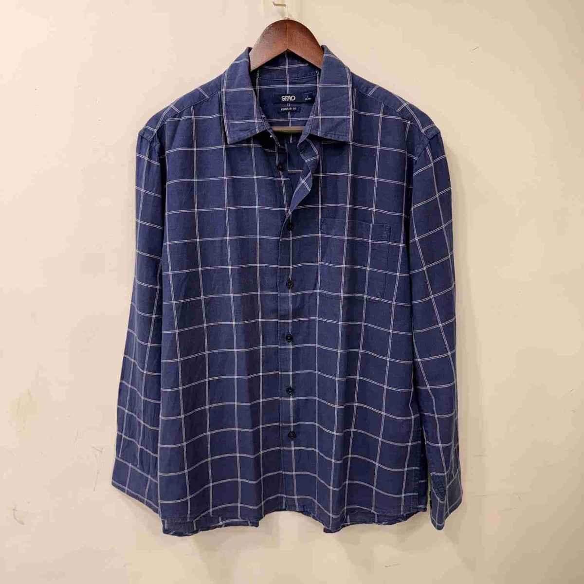 Spao checkered linen shirt