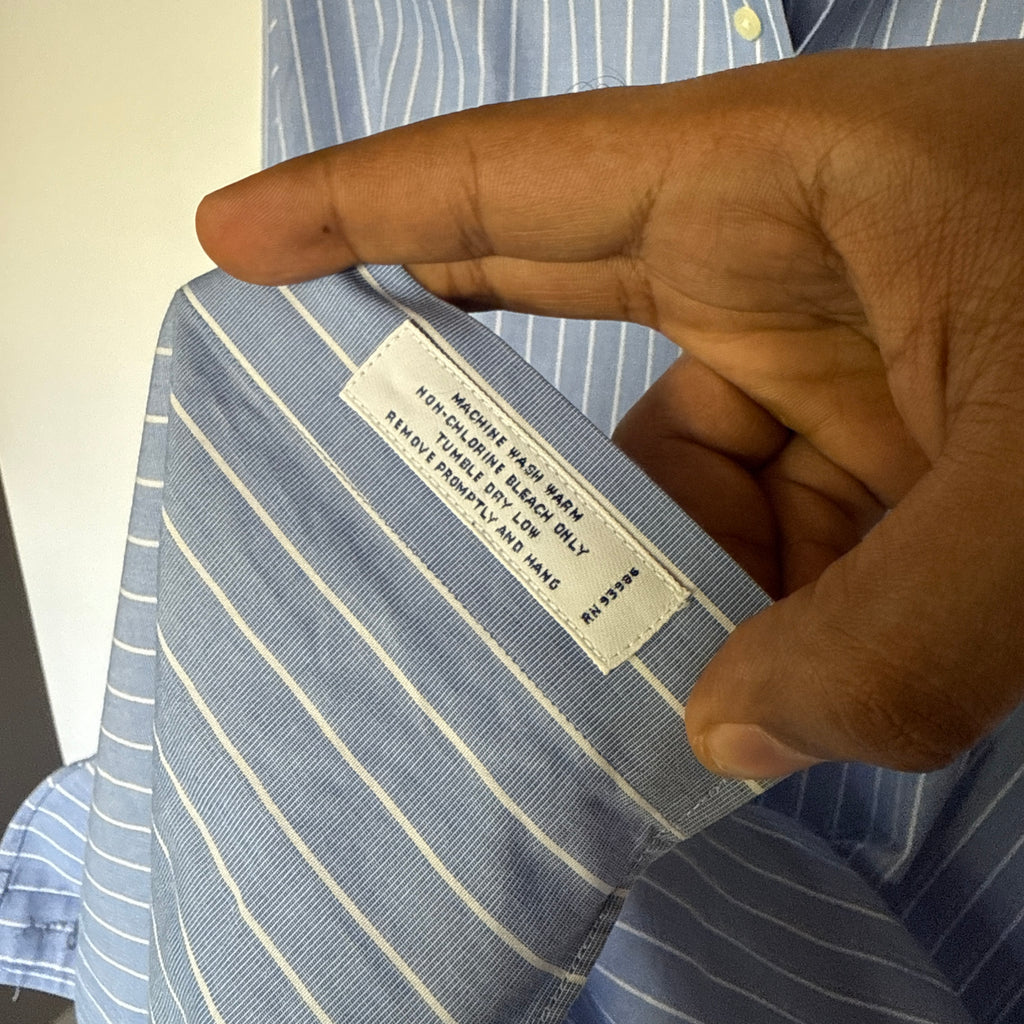 Brooks Brothers white collar stripes shirt