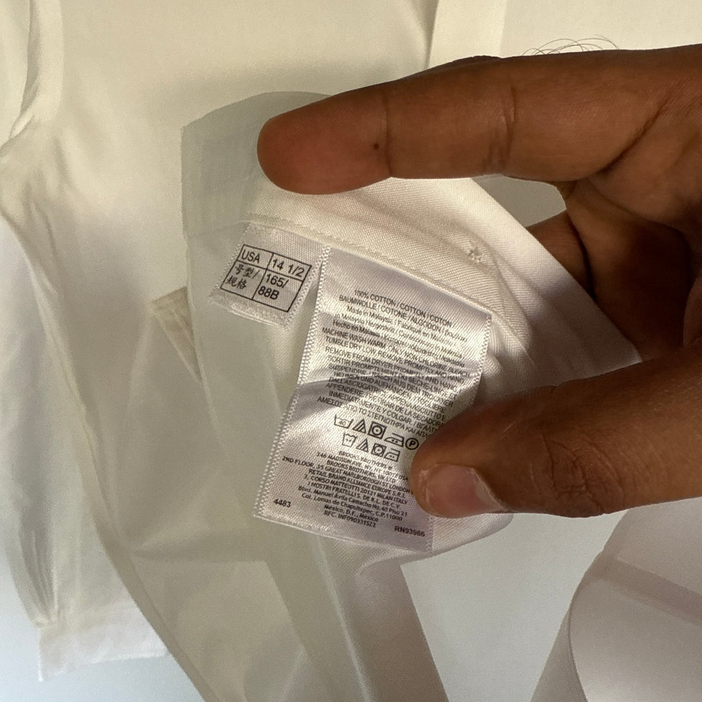 Brooks Brothers premium white shirt