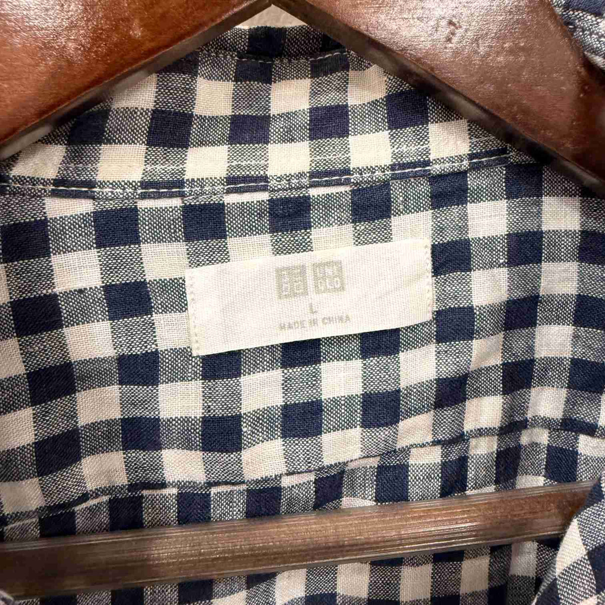 Uniqlo checkered linen shirt