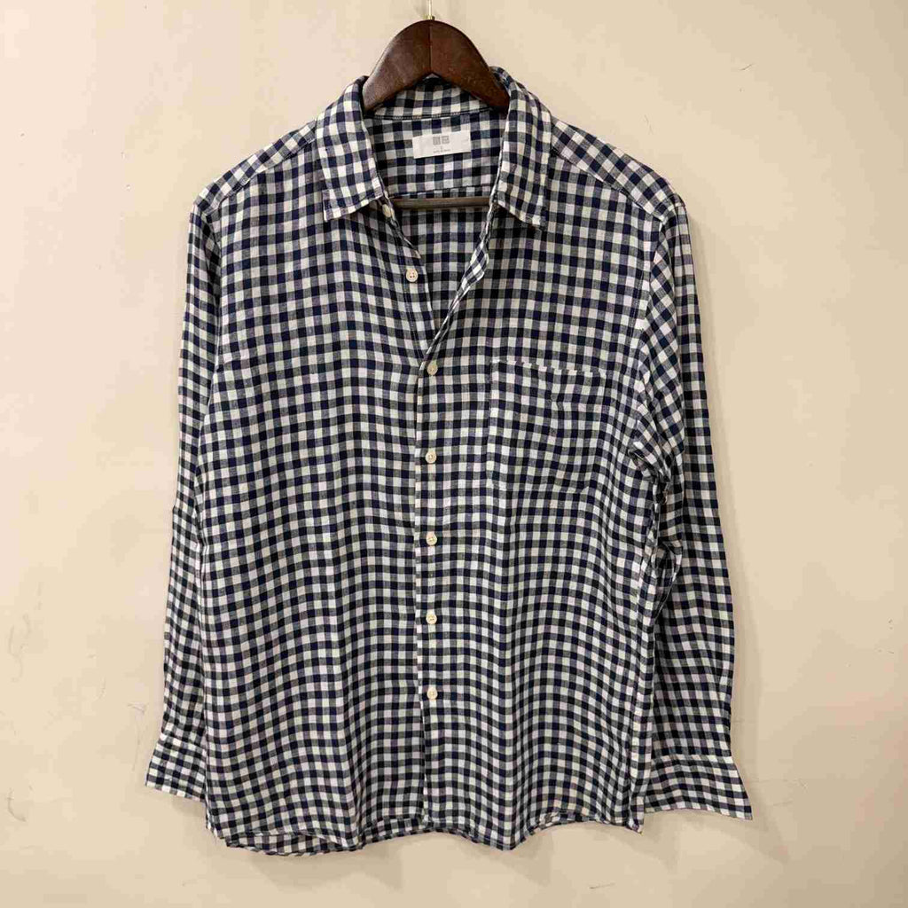 Uniqlo checkered linen shirt