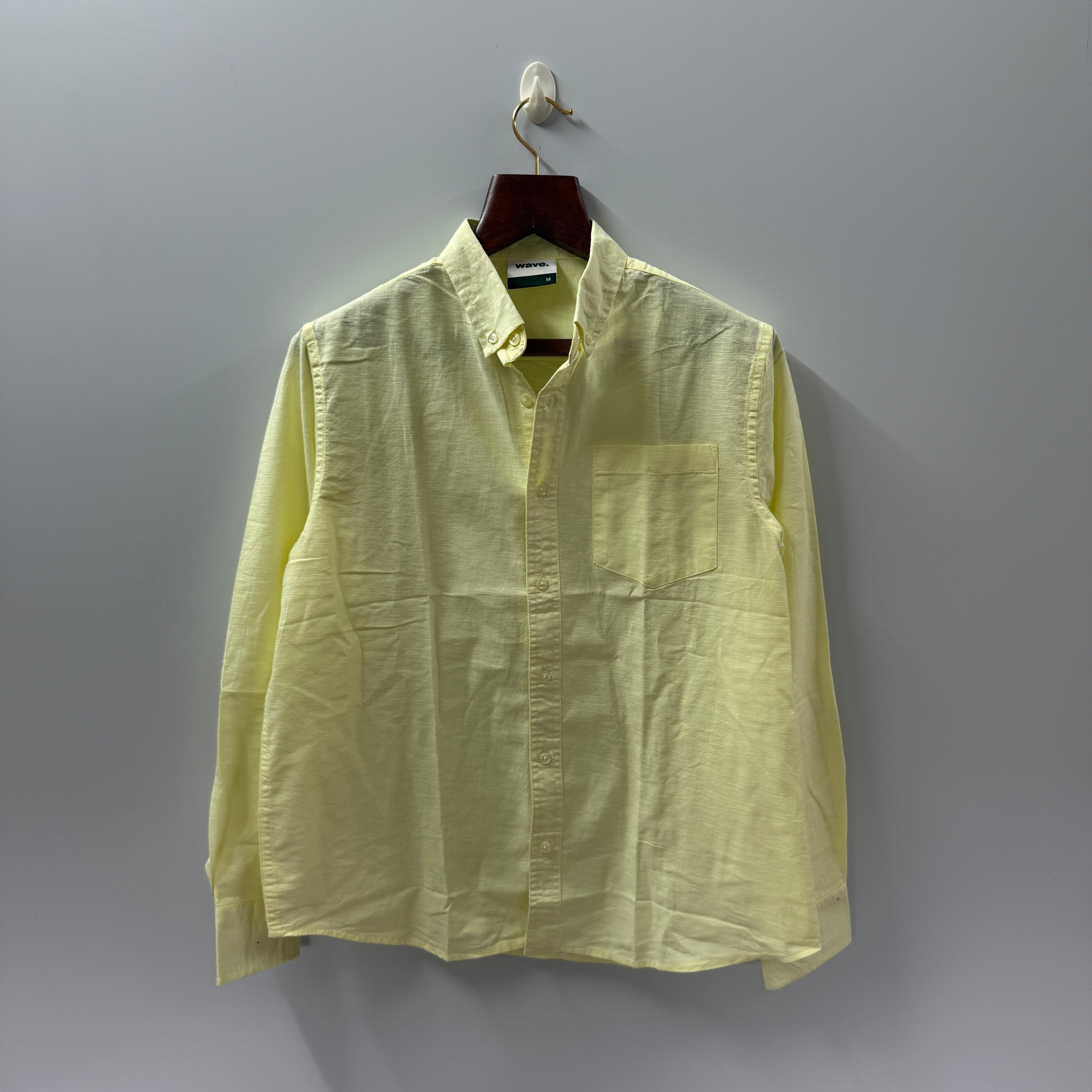 Yellow plain solid shirt