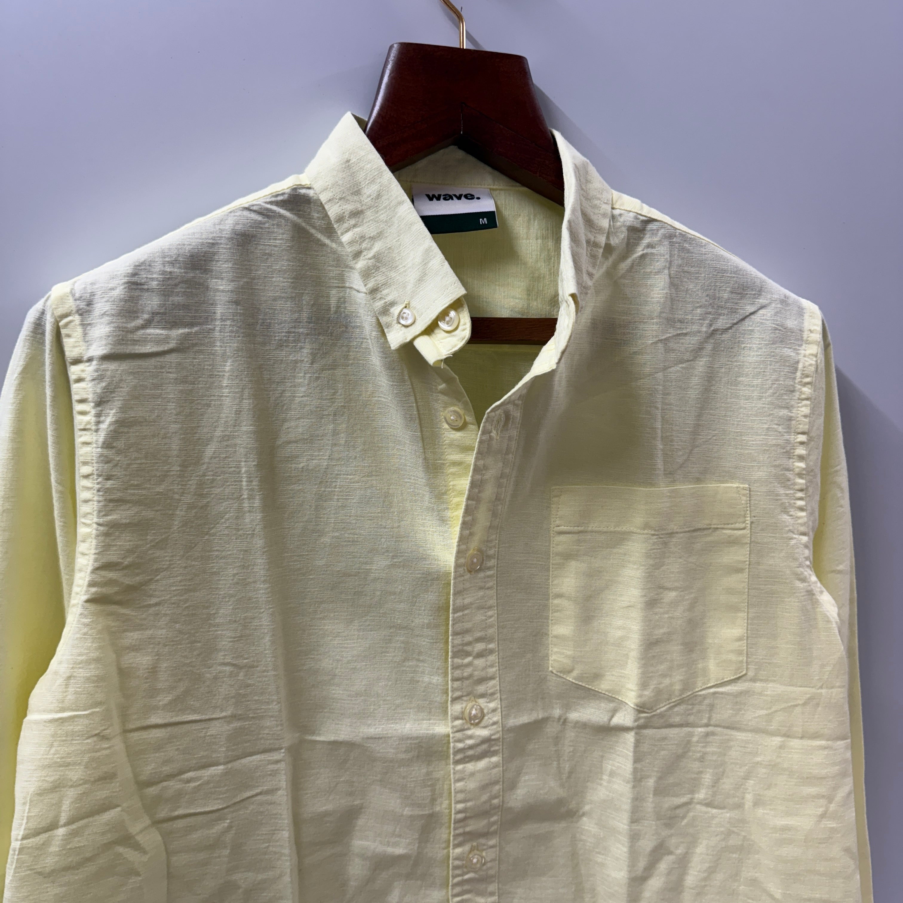 Yellow plain solid shirt