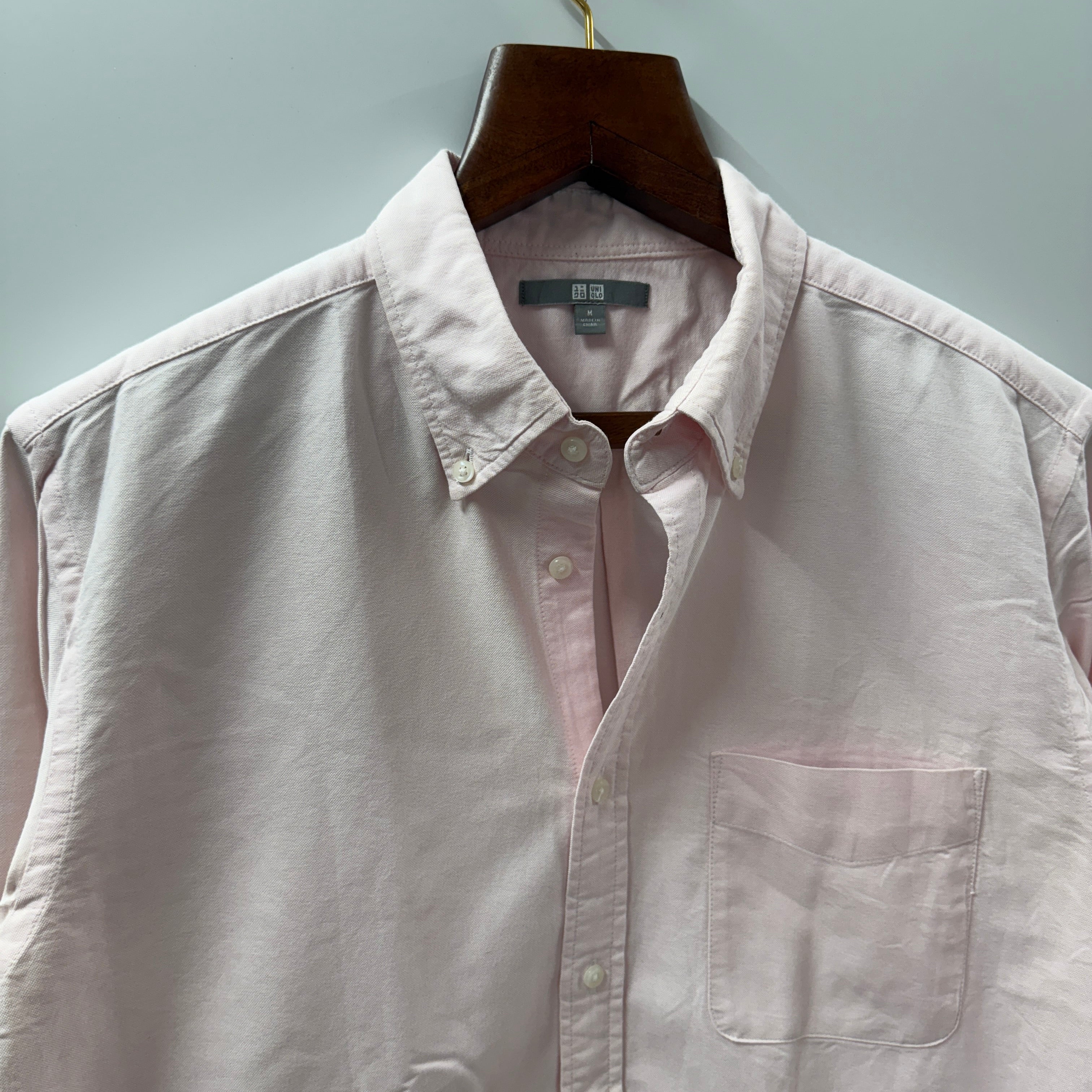 Uniqlo Pink Solid shirt