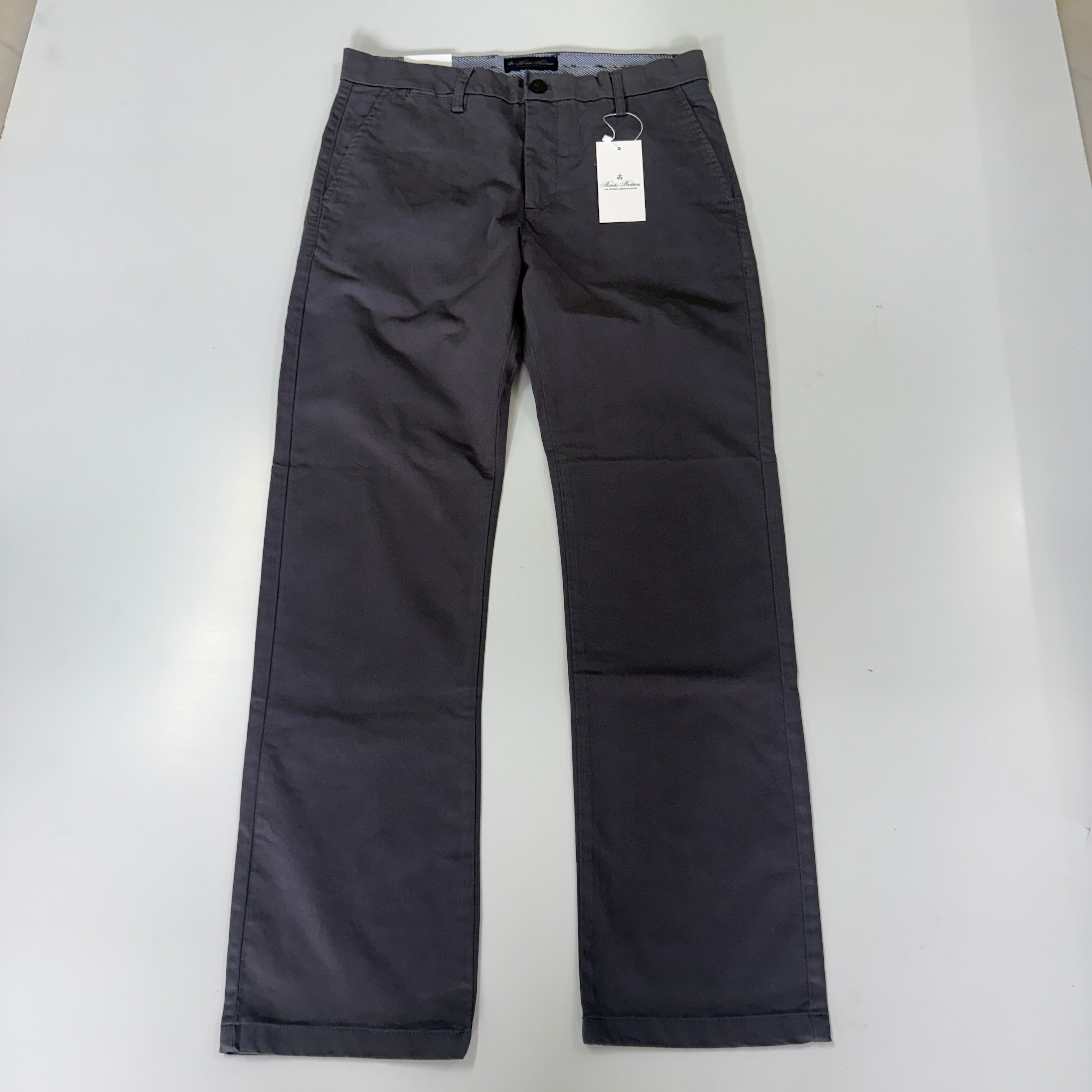 Brooks Brothers Charcoal Grey Straight Fit Chinos