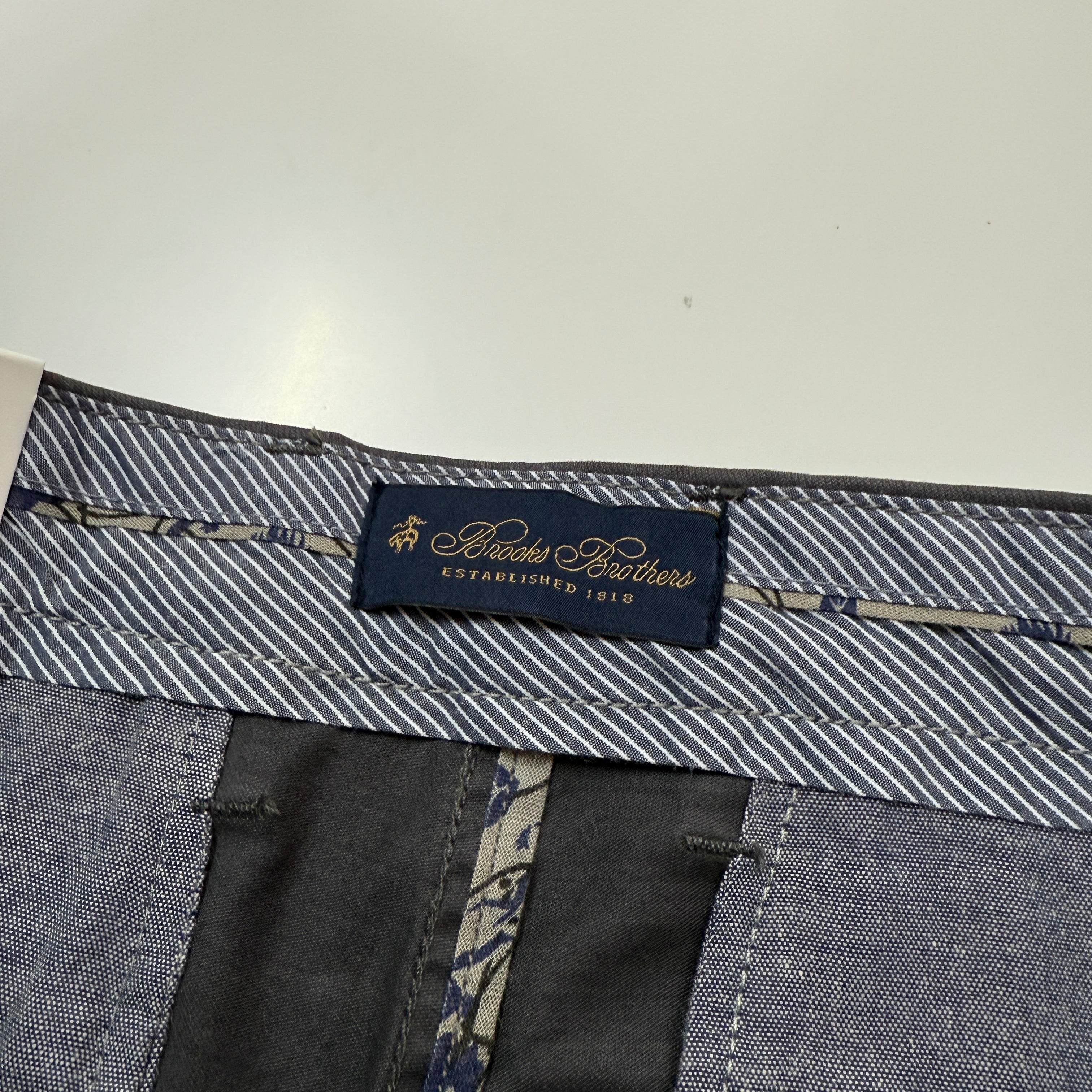 Brooks Brothers Charcoal Grey Straight Fit Chinos