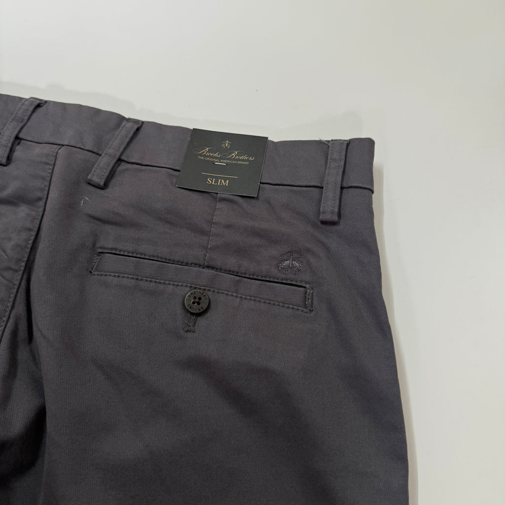 Brooks Brothers Charcoal Grey Straight Fit Chinos