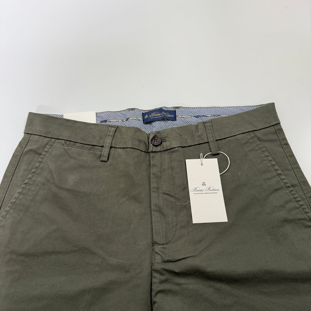 Brooks Brothers Olive Green Straight Fit Chinos