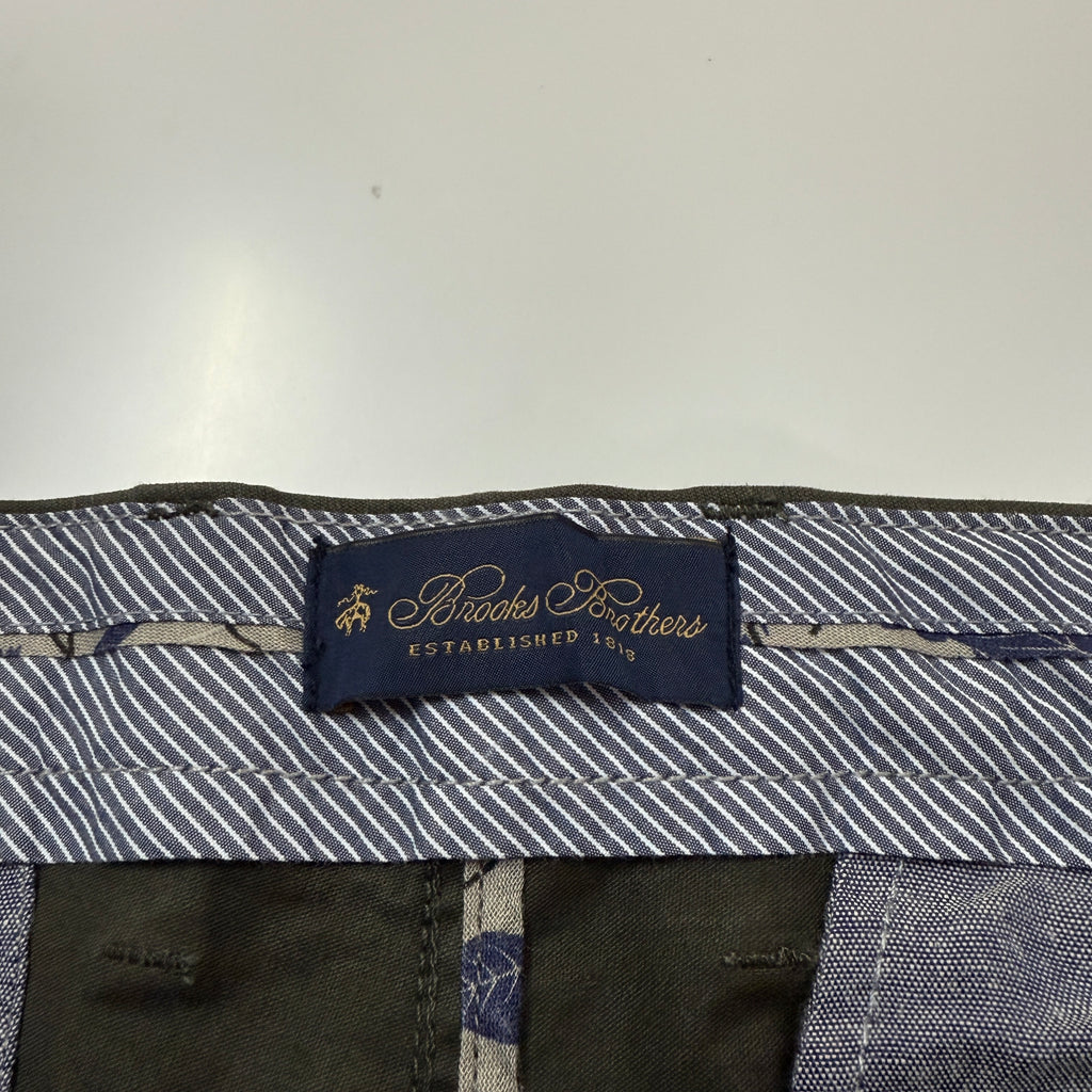 Brooks Brothers Olive Green Straight Fit Chinos