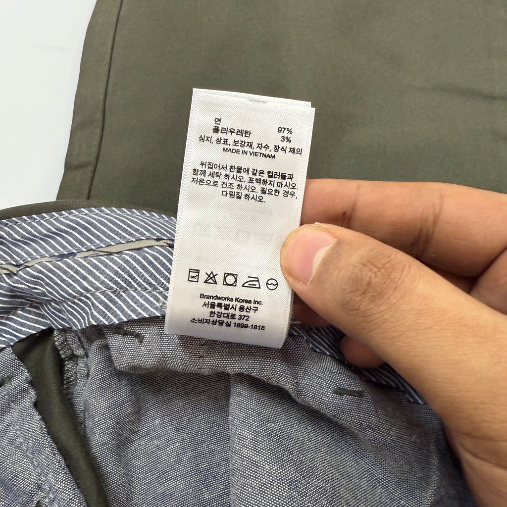 Brooks Brothers Olive Green Straight Fit Chinos