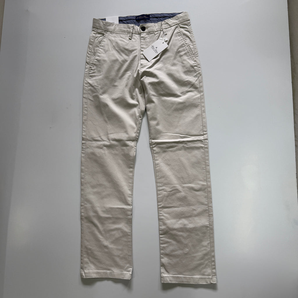 Brooks Brothers Off-White Straight Fit Chinos