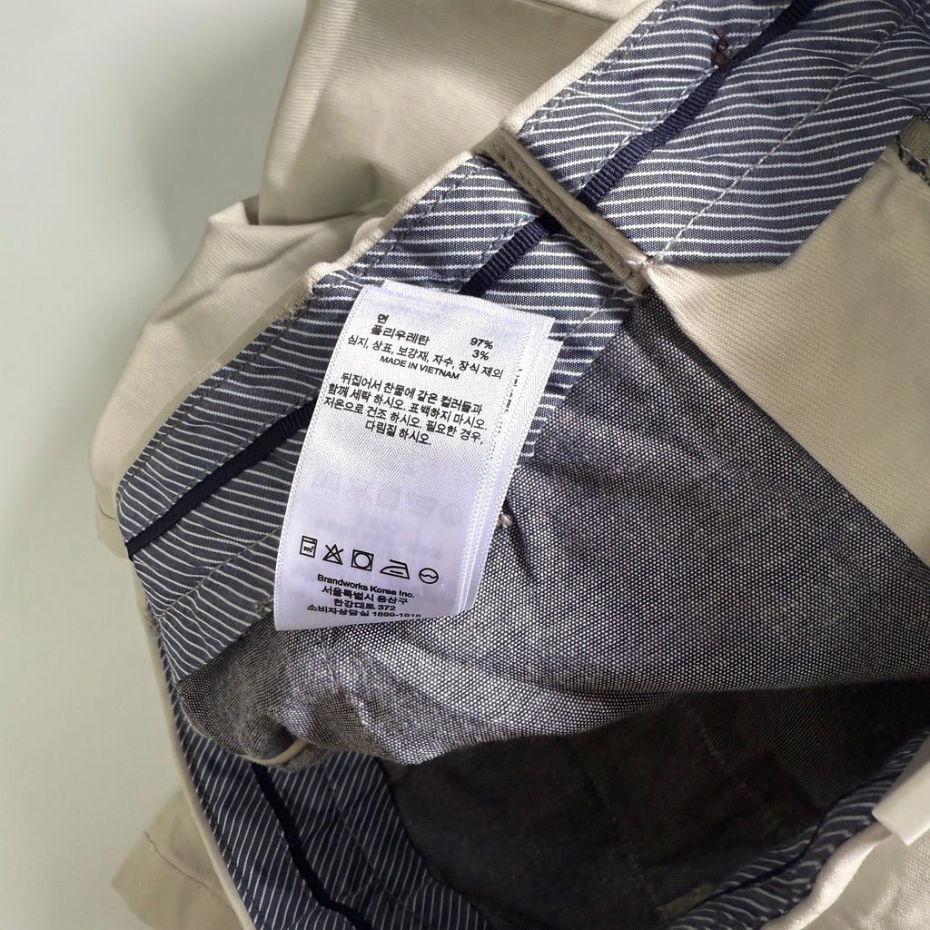 Brooks Brothers Off-White Straight Fit Chinos