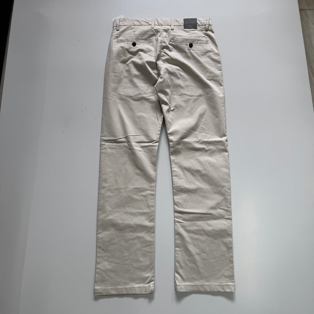 Brooks Brothers Off-White Straight Fit Chinos