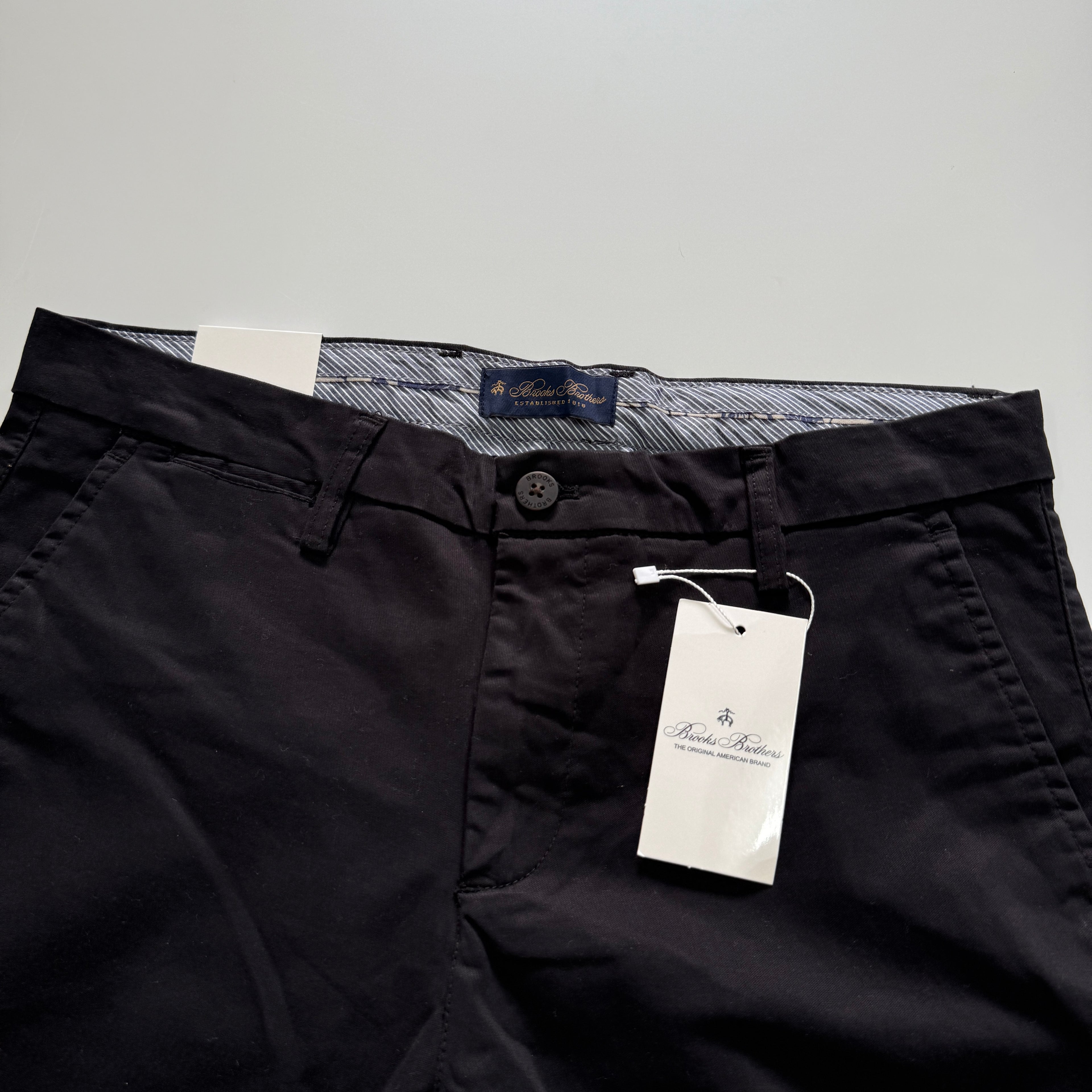 Brooks Brothers Black Straight Fit Chinos