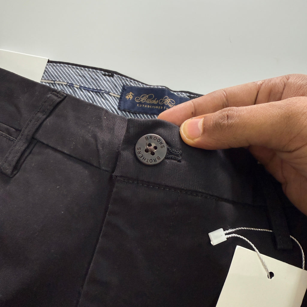 Brooks Brothers Black Straight Fit Chinos