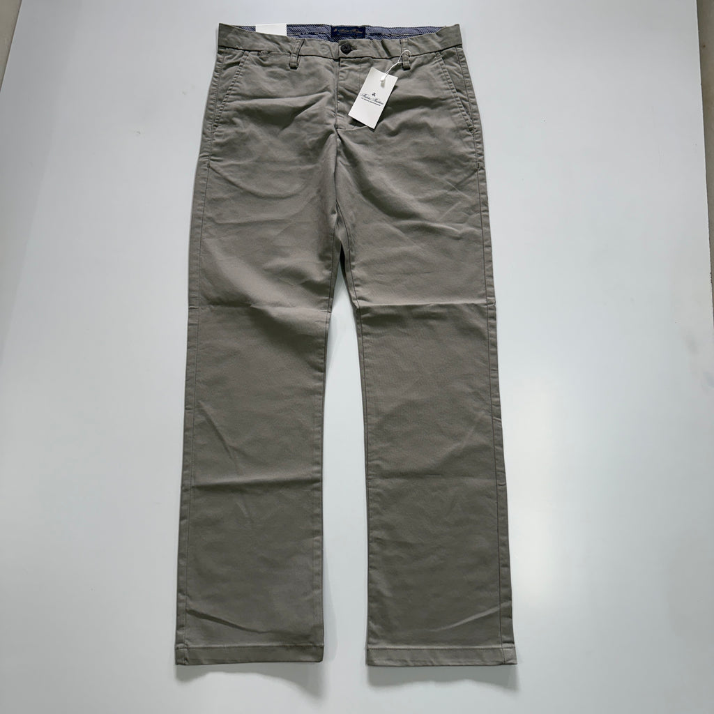 Brooks Brothers Khaki Grey Straight Fit Chinos