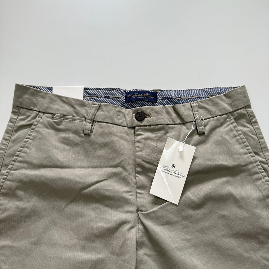 Brooks Brothers Khaki Grey Straight Fit Chinos