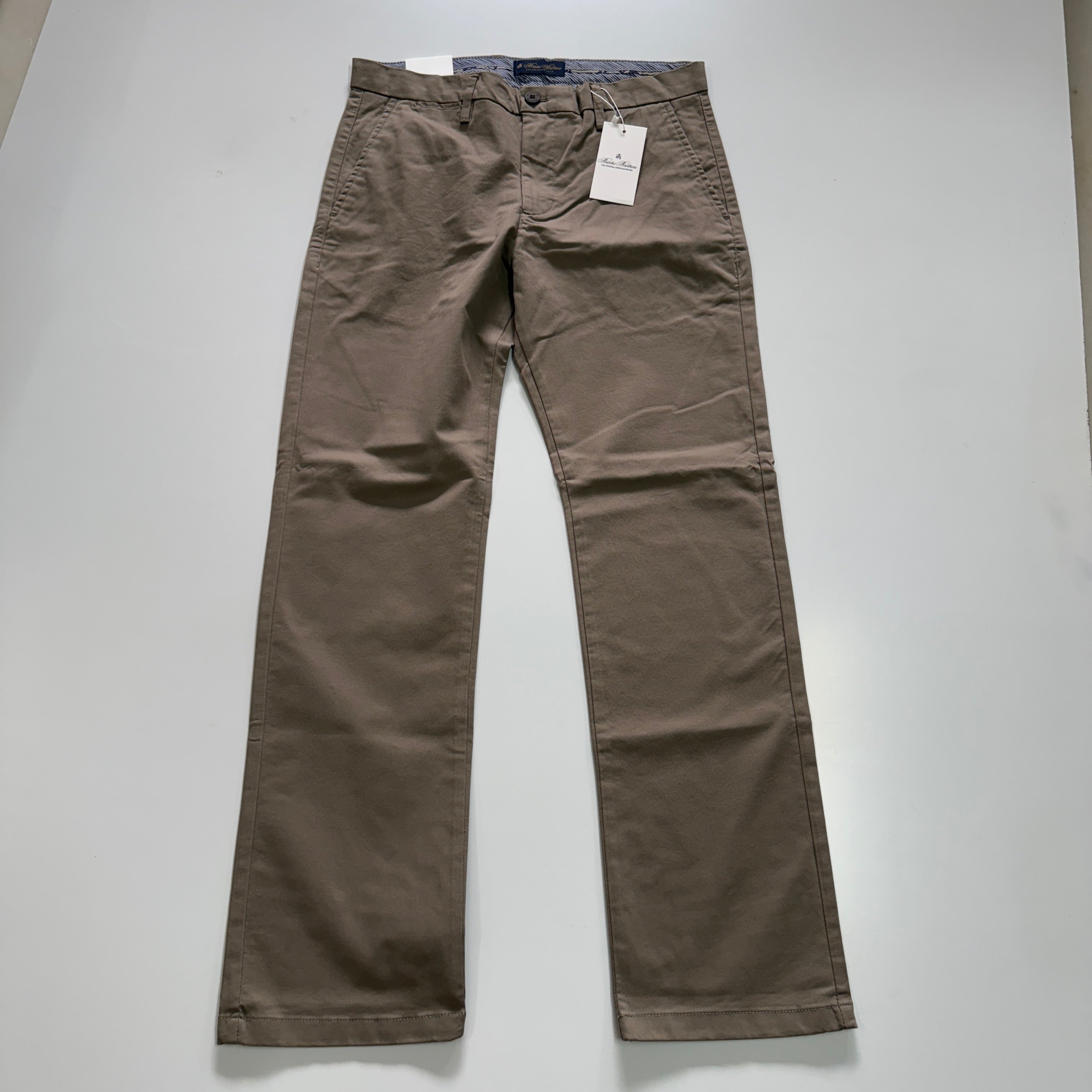 Brooks Brothers Taupe Straight Fit Chinos