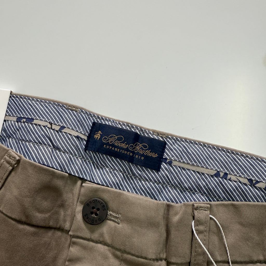 Brooks Brothers Taupe Straight Fit Chinos