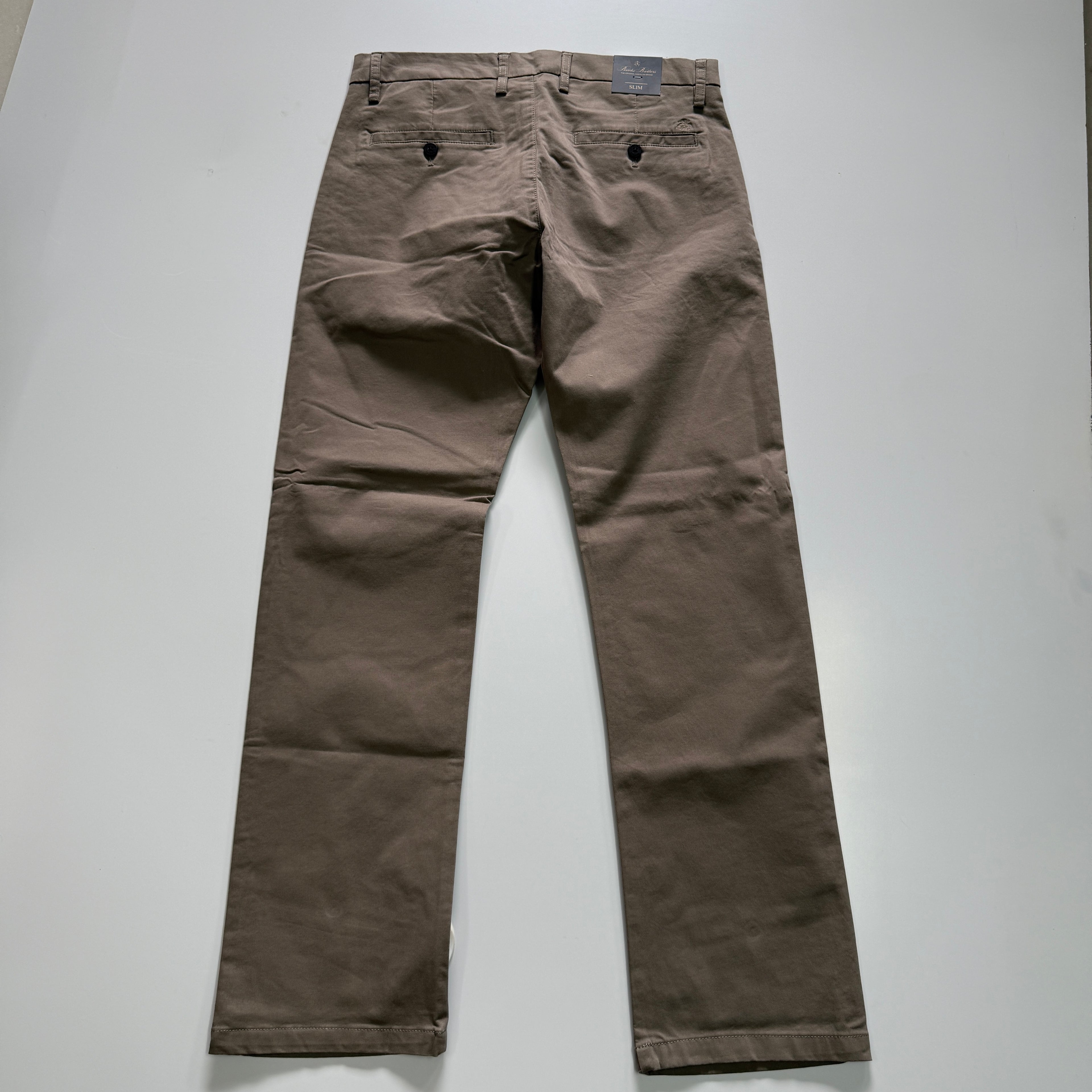 Brooks Brothers Taupe Straight Fit Chinos