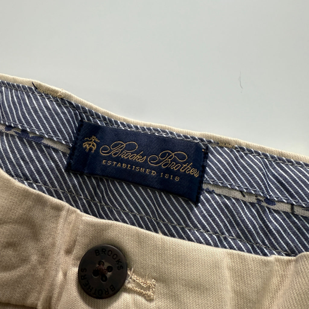 Brooks Brothers Light Khaki Straight Fit Chinos