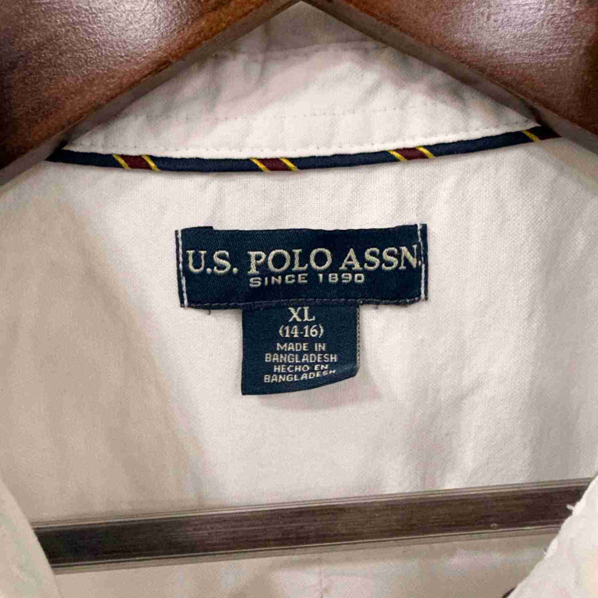 US Polo Assn white oxford shirt