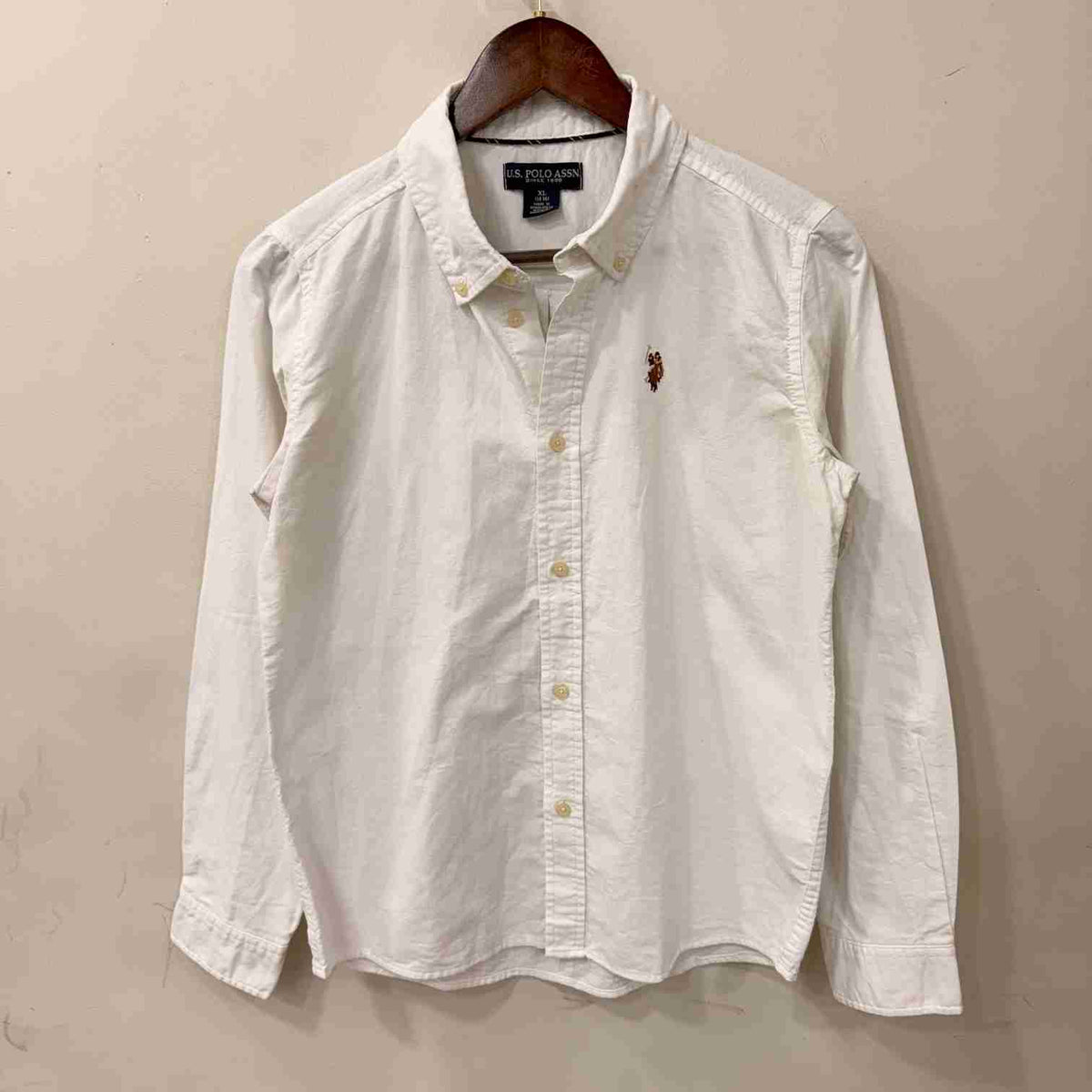 US Polo Assn white oxford shirt