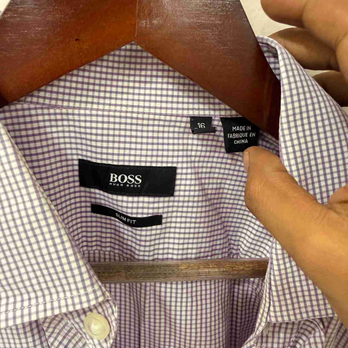 Hugo Boss checkered shirt