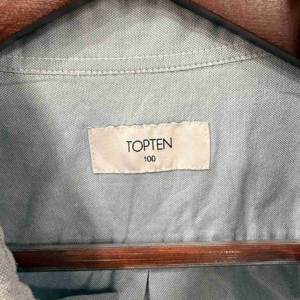 Topten light blue solid oxfrod shirt