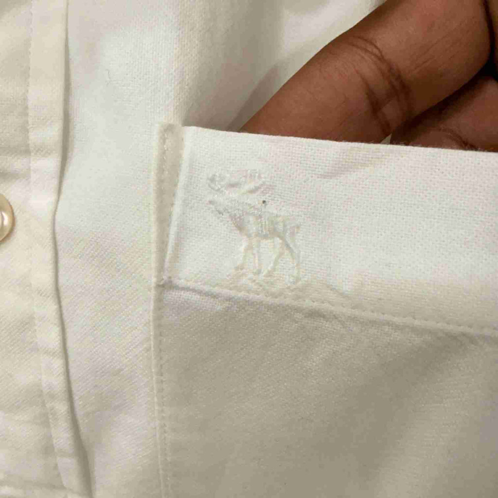Abercrombie & Fitch white solid shirt