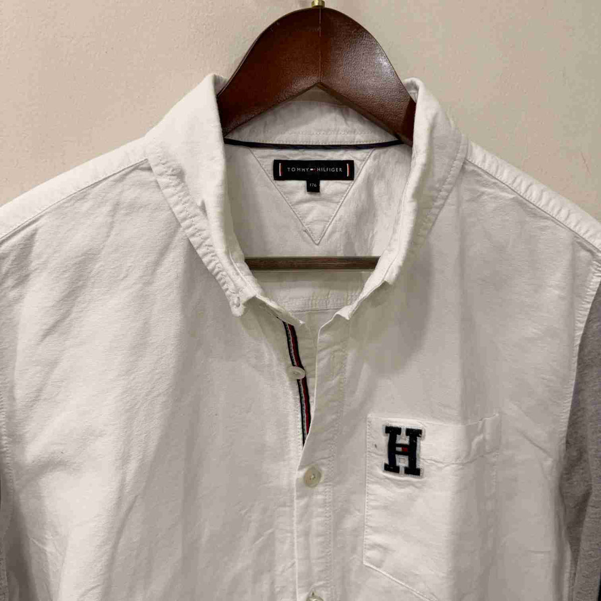 Tommy Hilfiger white solid shirt